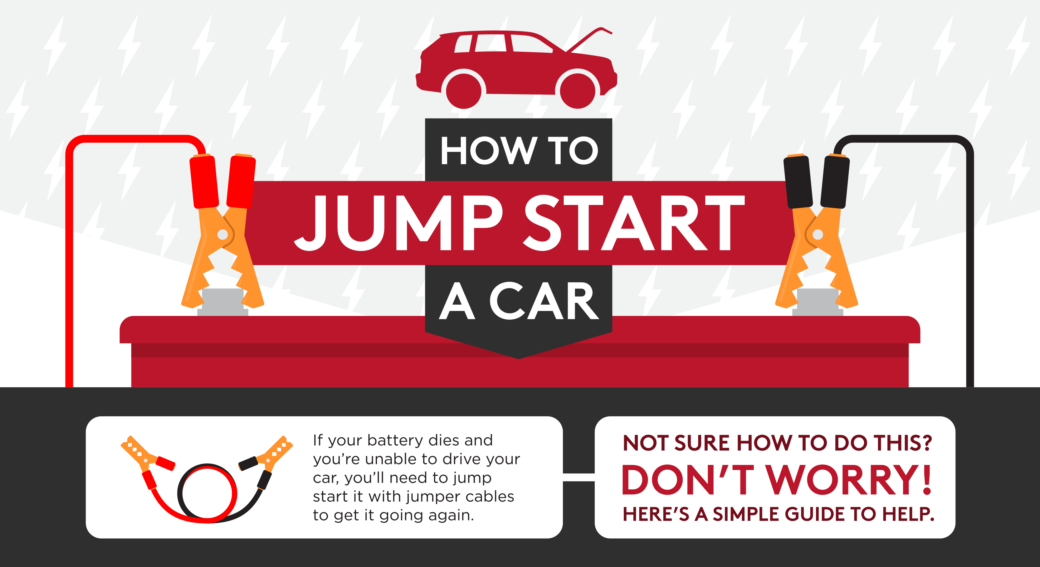 An infographic on how to jump start a car | Superior Kia