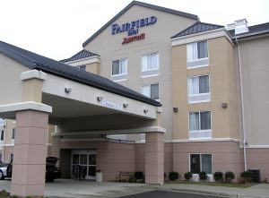 front view of marriott hotel