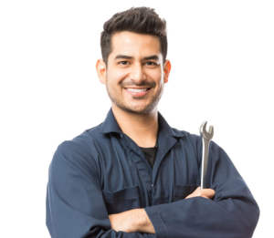 A service tech holding a wrench near Orangeburg, South Carolina.