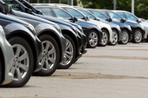 A line of vehicles being presented at a dealership near Orangeburg, South Carolina.