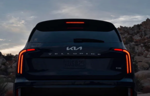 The backside of a 2024 Kia Telluride photographed near Orangeburg, South Carolina.