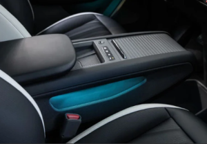 The interior of a 2024 Kia EV9 parked near Orangeburg, South Carolina