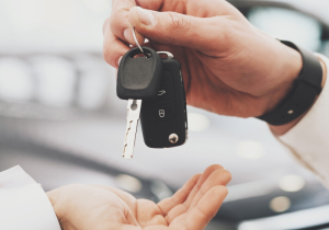 A person being handed the keys to their newly purchased car near Orangeburg, SC