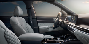 An interior photo of a 2025 Kia Sorento Plug-in Hybrid parked outdoors near Orangeburg, South Carolina